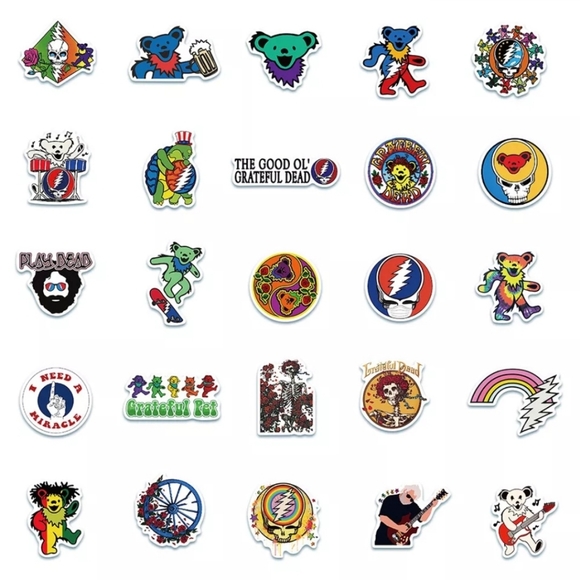 25 Grateful Dead stickers Perfect for phones tumblers cups skateboards laptops.. - Picture 5 of 6